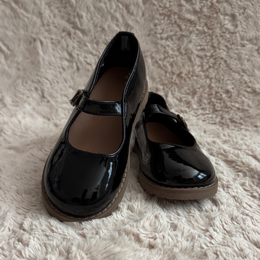 Black Patent Leather Kids Shoes
